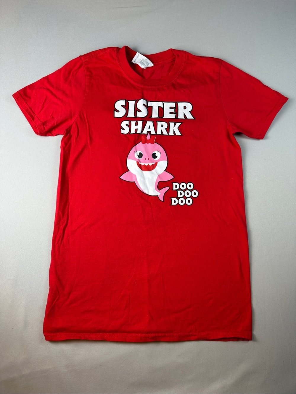 Sister Shark Short Sleeve Shirt Softstyle Red song